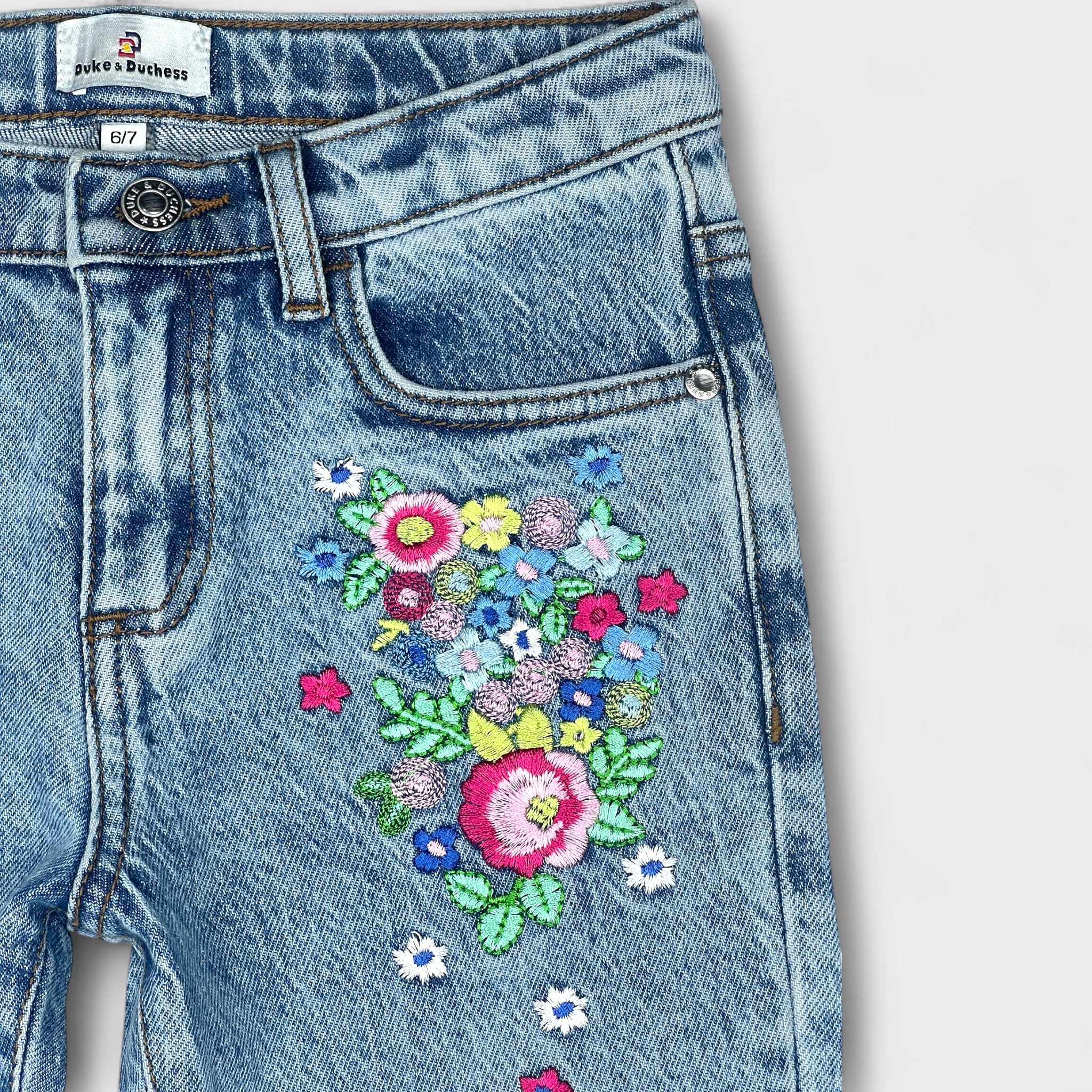Girls Embroidered Flared Jeans (GPS25-0015)
