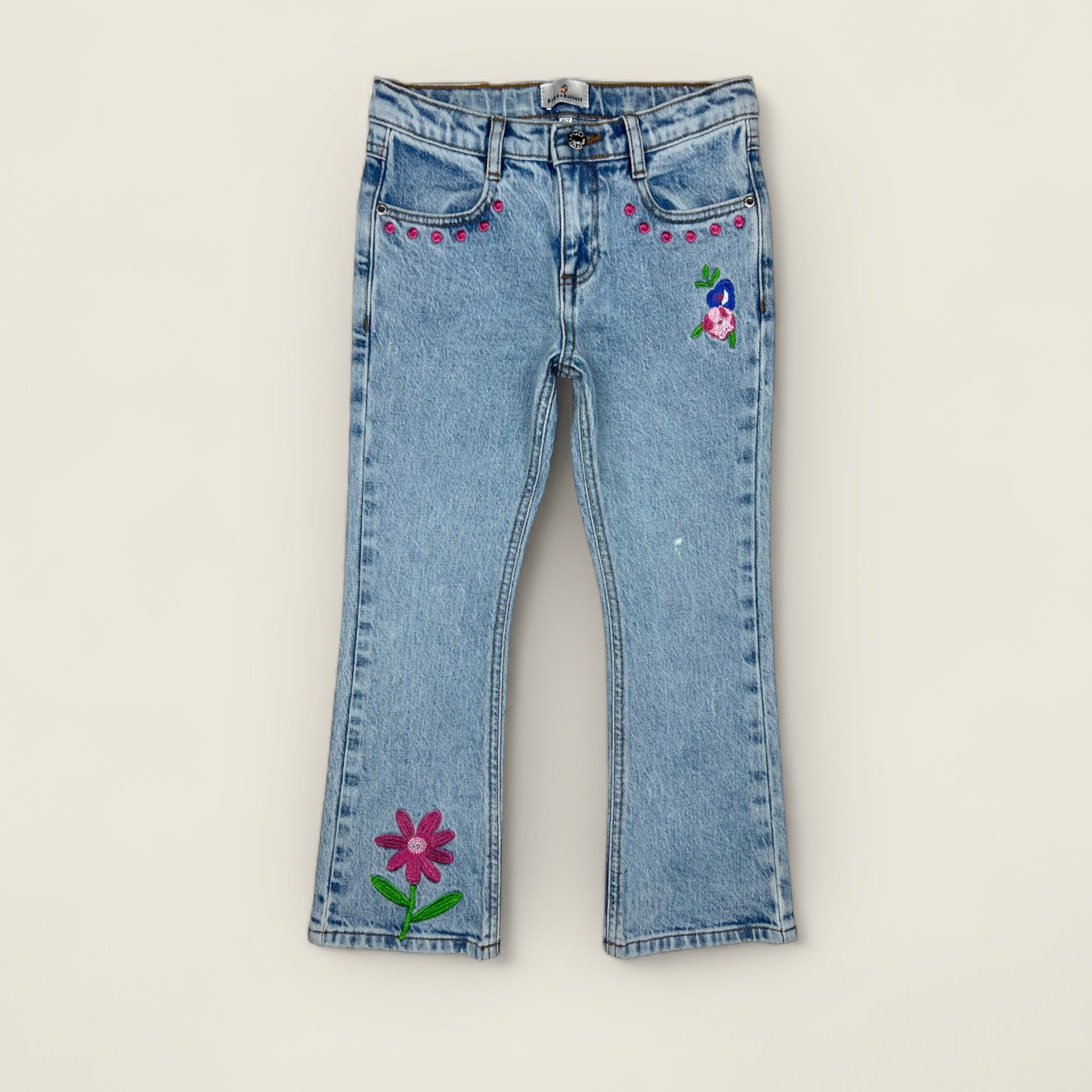 Girls Embroidered Flared Leg Jeans (GPS25-0017)