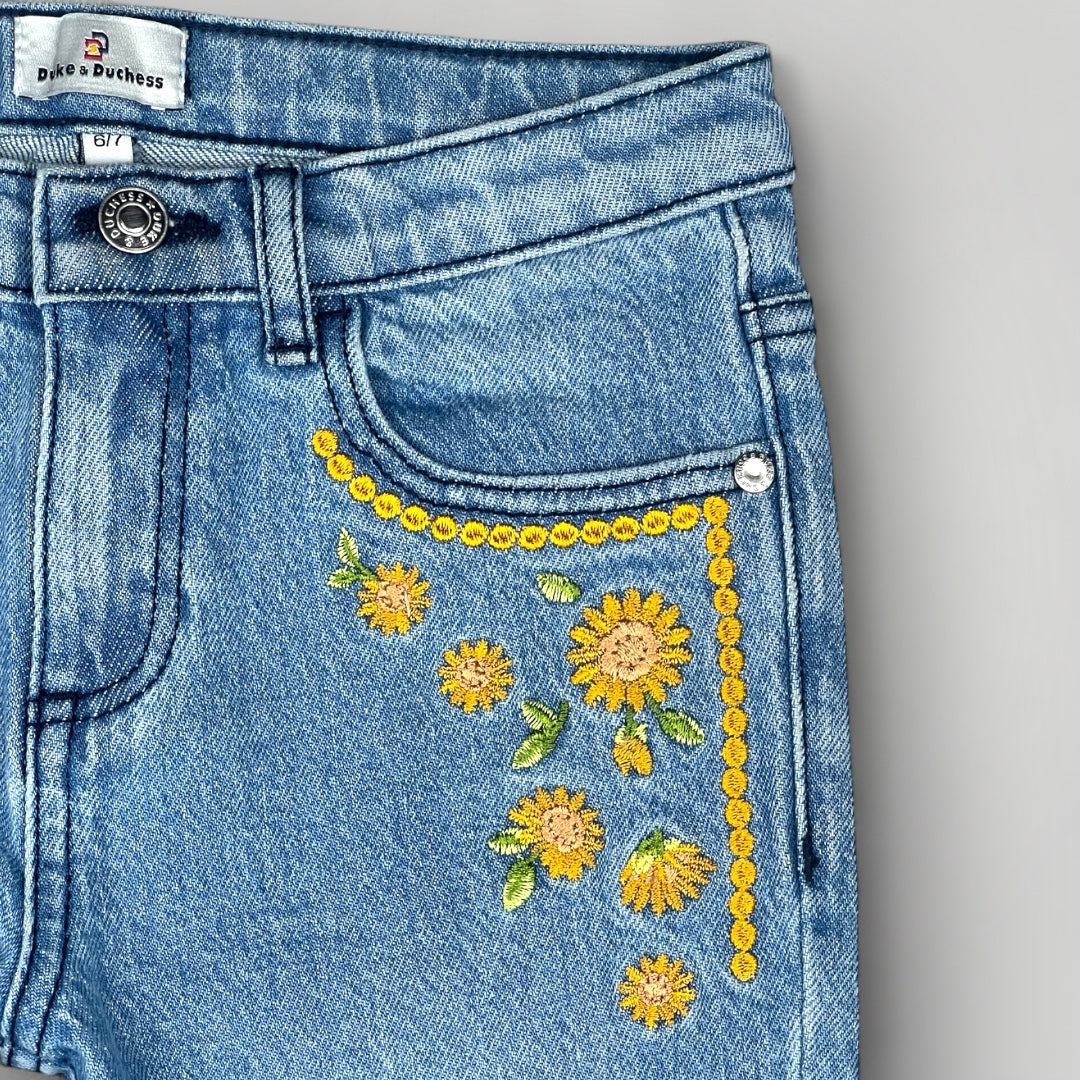 Girls  Embroidered Flared Jeans (GPS25-0019)